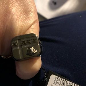 Versace Mens Size 19 Tartan Ring